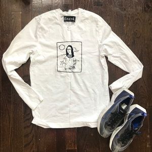 Badass Mona Lisa embroidered long sleeve t